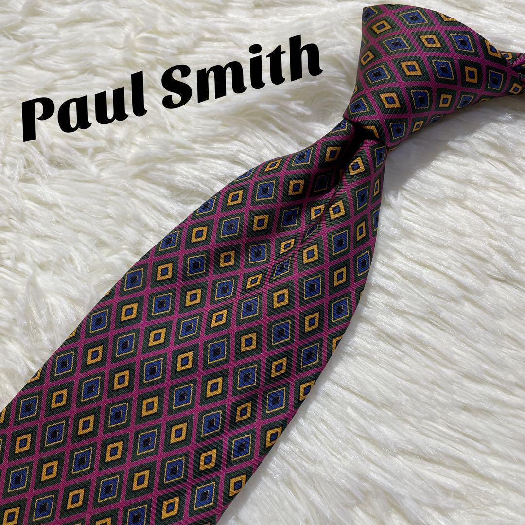 Paulsmith Collection ポールスミス 小紋柄 シルク 100%_画像1