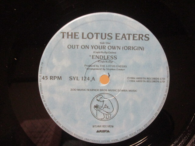 THE LOTUS EATERS ロータス・イーターズ OUT ON YOUR OWN 旅立つ君へ c/w ENDLESS エンドレス 同 インストゥルメンタル 英 12inch EP _画像4