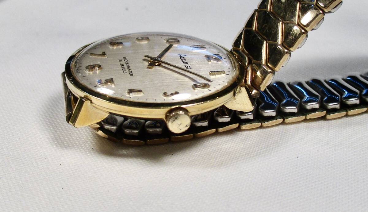 ☆ 金張　ACCURIST 紳士用腕時計　1950年代　スイス製