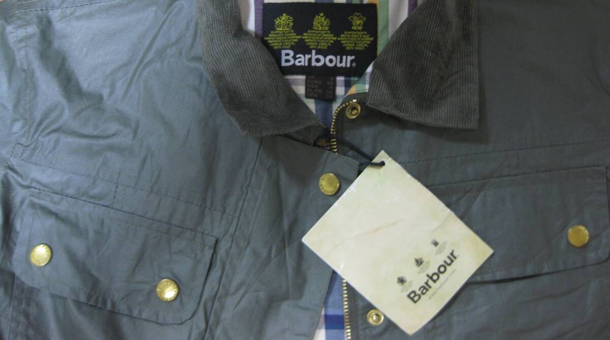 Barbour　新品　タグ付き　未使用　バーブァー　オイルド　ライトタイプ　カーキ色_画像2