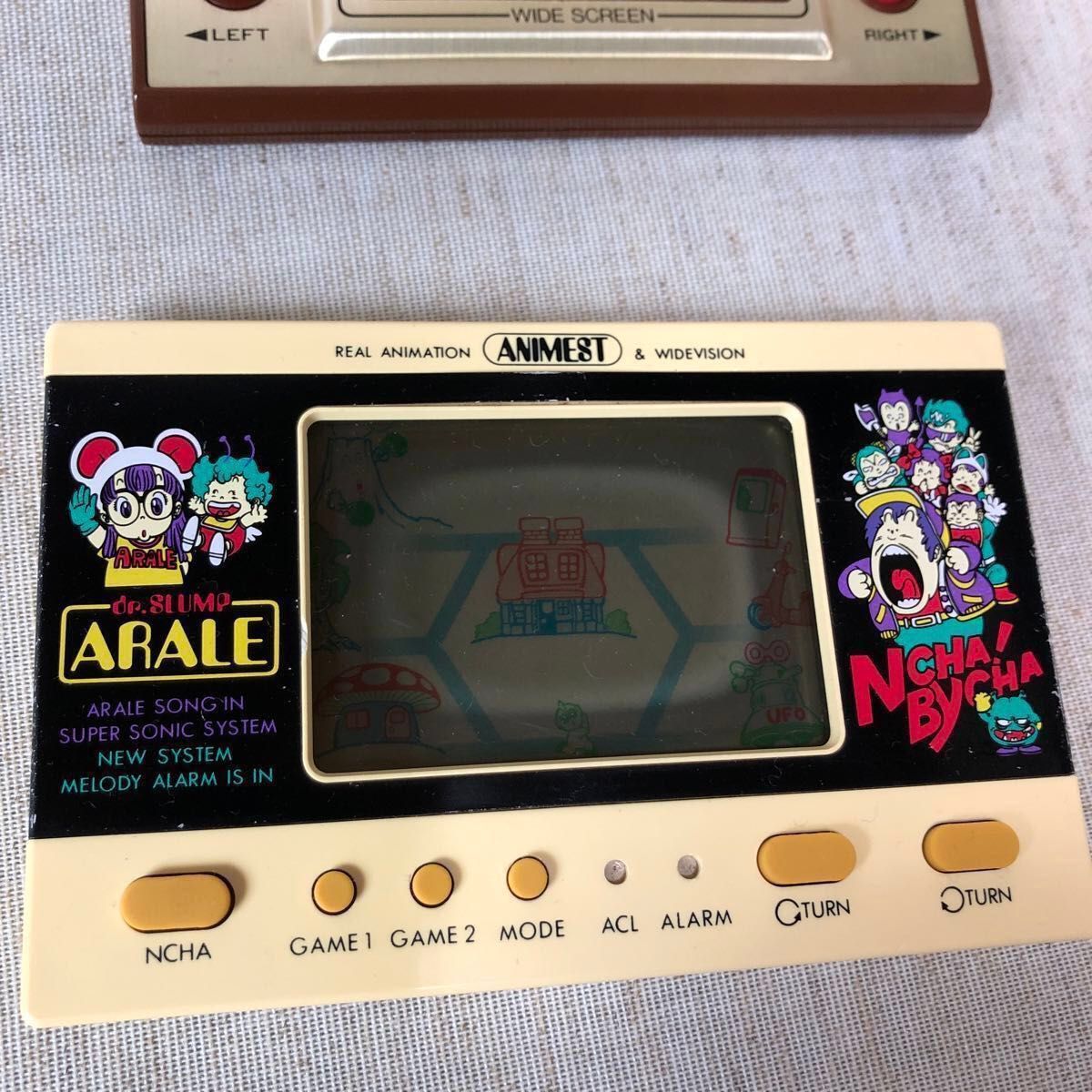 ジャンク　ゲームウォッチ 初代 1981 パラシュート PR-21 ポピー　アラレちゃん　鳥山明　セット