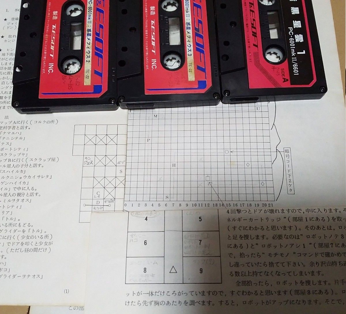 【起動確認済み】PC-6001mkII スターアーサー伝説Ⅰ～Ⅲの３本セット カセットテープ版 ティーアンドイーソフト