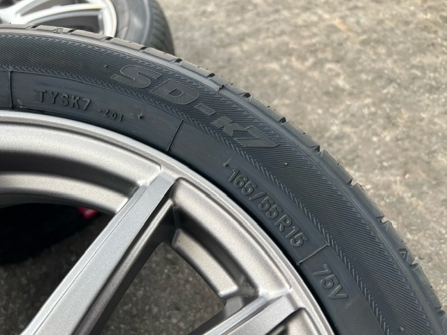 2023年製 新品トーヨータイヤ付 SIBILLA 15インチ 4.5J+45 165/55R15 ワゴンR スペーシア タント ムーヴ ウェイク N-BOX N-ONE N-WGN_画像4