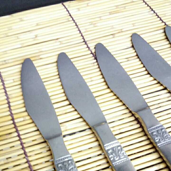  Showa Retro #GM antique pattern table knife . pcs set cutlery 