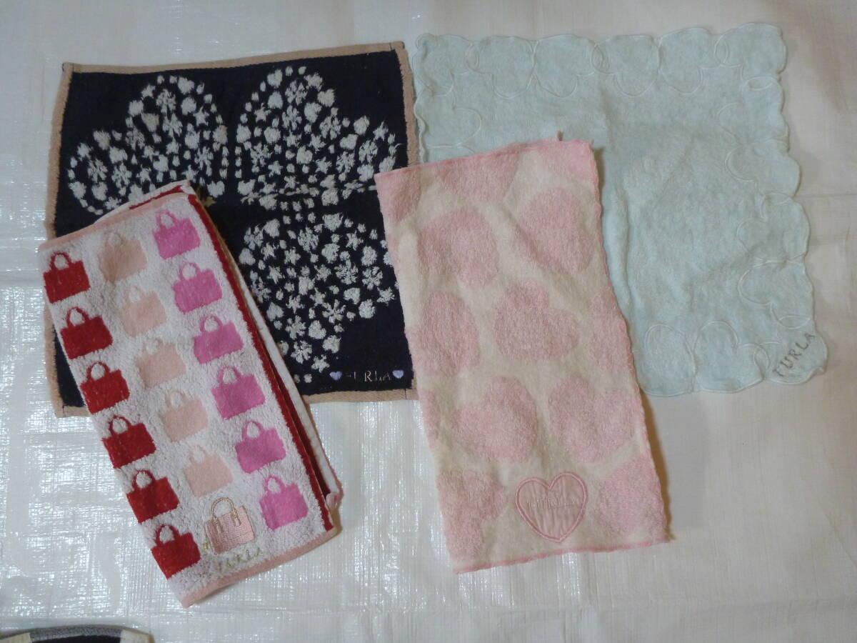 [FURLA]20 pieces set Furla brand handkerchie towel handkerchie handkerchie design various number sheets beautiful goods equipped used 