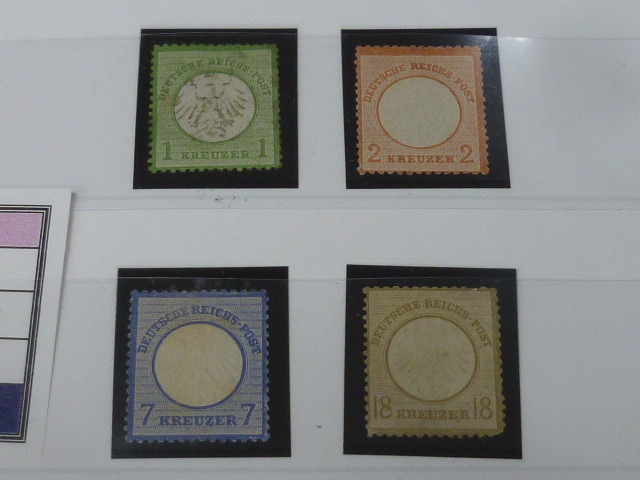 book@ guarantee Germany stamp N1 1872 year SC#1-8*10-13 total 12 kind unused LH-OH*SC#13. charcoal have ( not yet appraisal ) [ Scott appraisal $8,235]