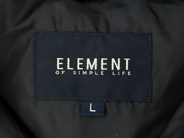 ELEMENT エレメント メンズ ジップ ダウンジャケット L 黒_画像2