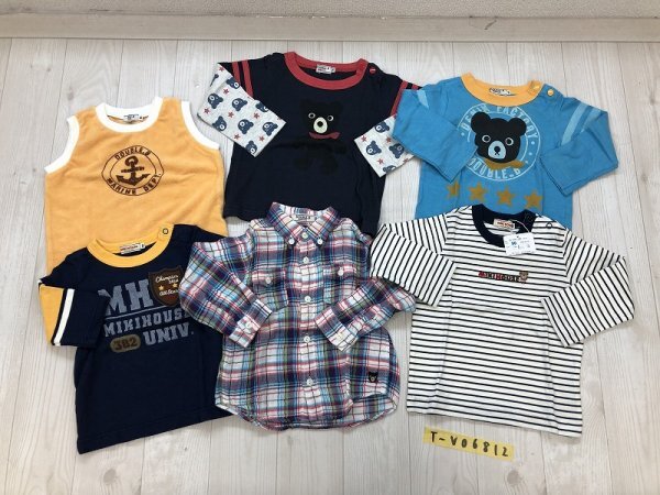 訳あり新品含む！mikihouse ミキハウス キッズ 男の子 トップス 6点セット まとめ売り 90サイズ 紺白他_画像1