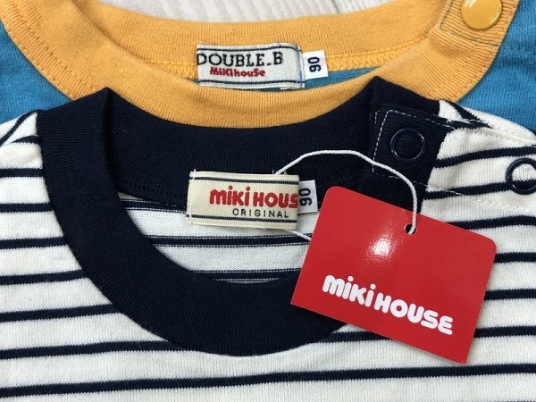 訳あり新品含む！mikihouse ミキハウス キッズ 男の子 トップス 6点セット まとめ売り 90サイズ 紺白他_画像2