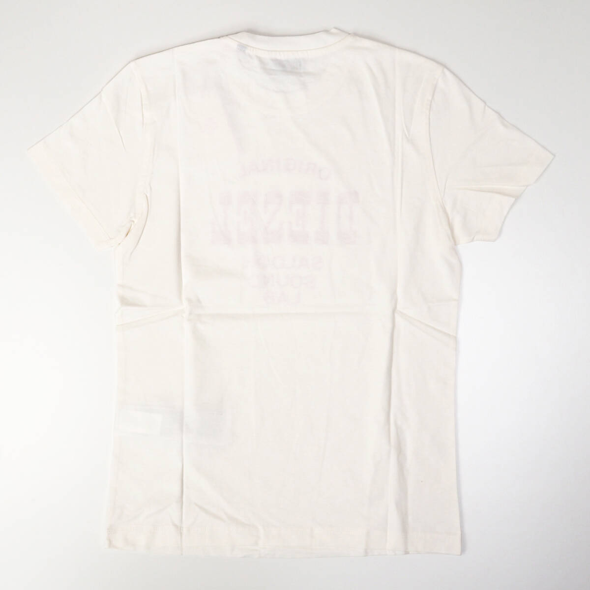 新品正規品 DIESEL ディーゼル T-DIEGOR-E12 半袖 丸首 クルーネック ブランド ロゴ Tシャツ クリームホワイト M_画像2