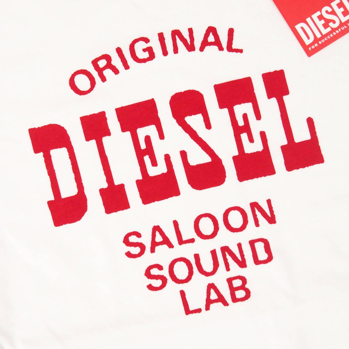 新品正規品 DIESEL ディーゼル T-DIEGOR-E12 半袖 丸首 クルーネック ブランド ロゴ Tシャツ クリームホワイト M_画像4