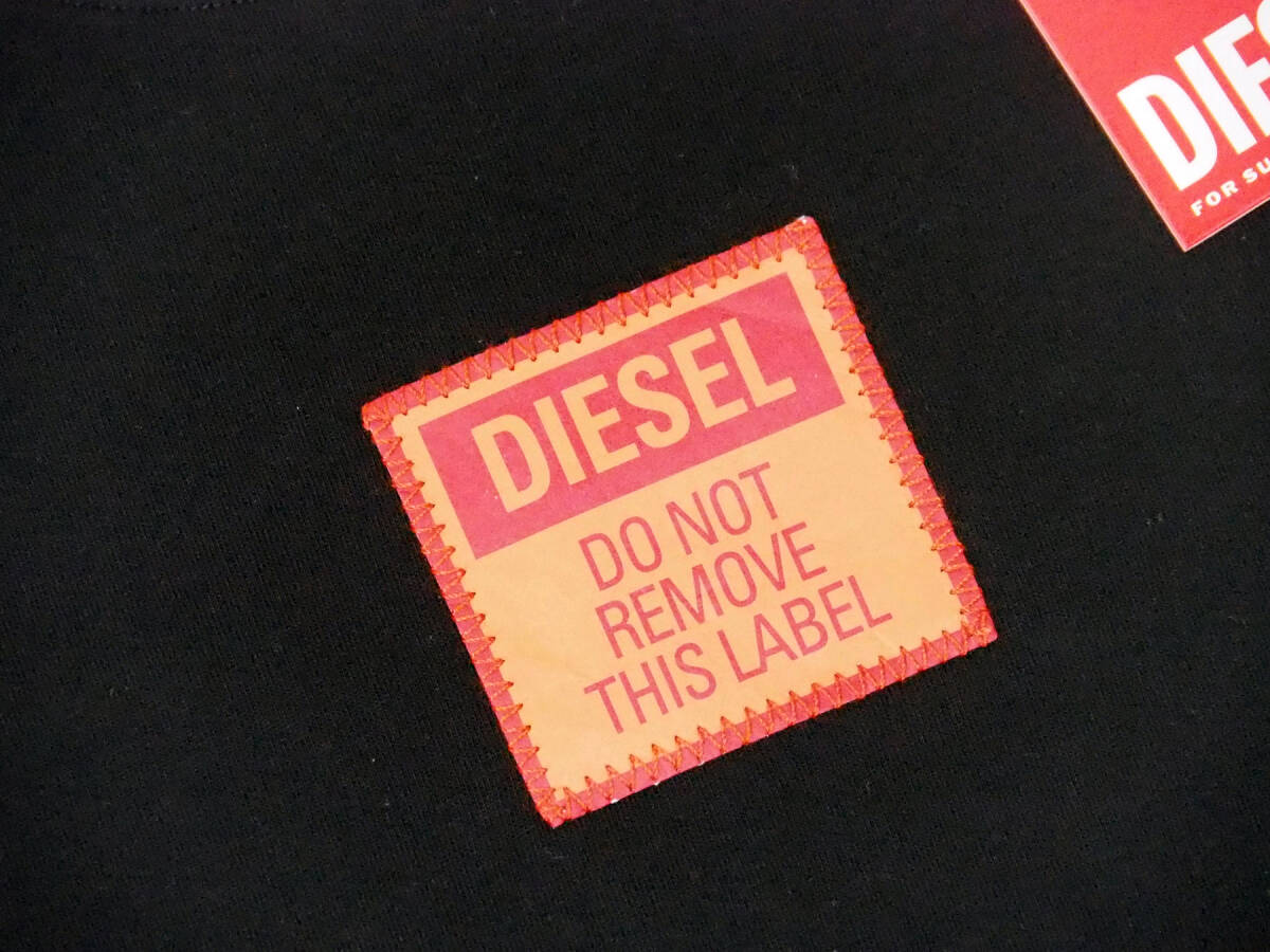 新品正規品 DIESEL ディーゼル T-DIEGOR-E15 パッチロゴ半袖 丸首 クルーネック ブランド ロゴ Tシャツ ブラック S_画像7