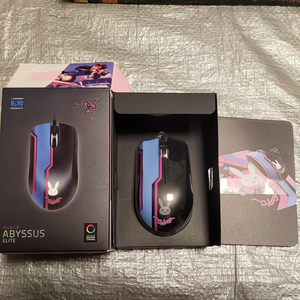 【限定品】　【OW】　【オーバーウォッチ】　【D.Va】　【RAZER】　Abyssus Elite オーバーウォッチコラボ　マウス_画像1