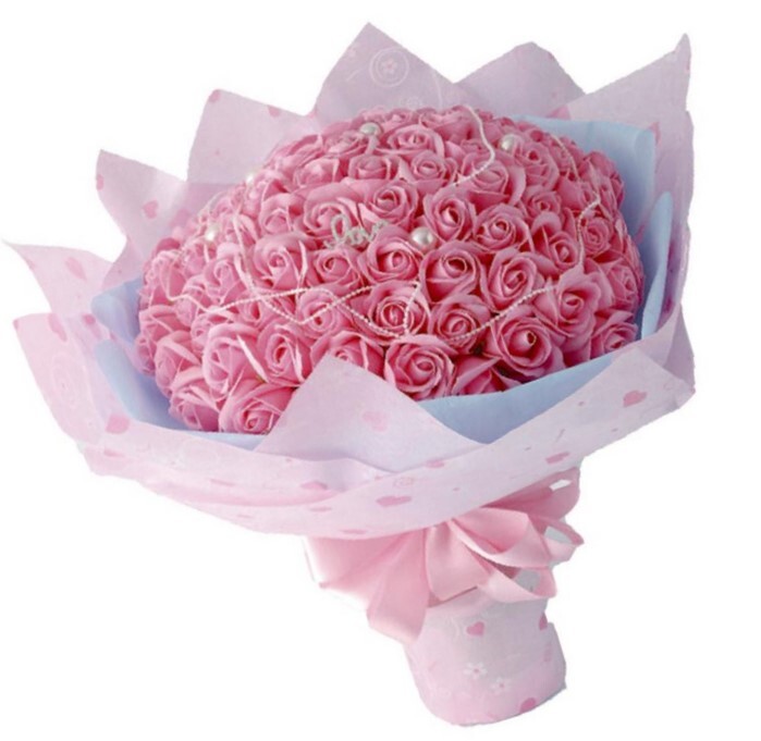  car bon flower flower soap height 50cm S-070 99ps.@ pink gift Mother's Day birthday memory day 