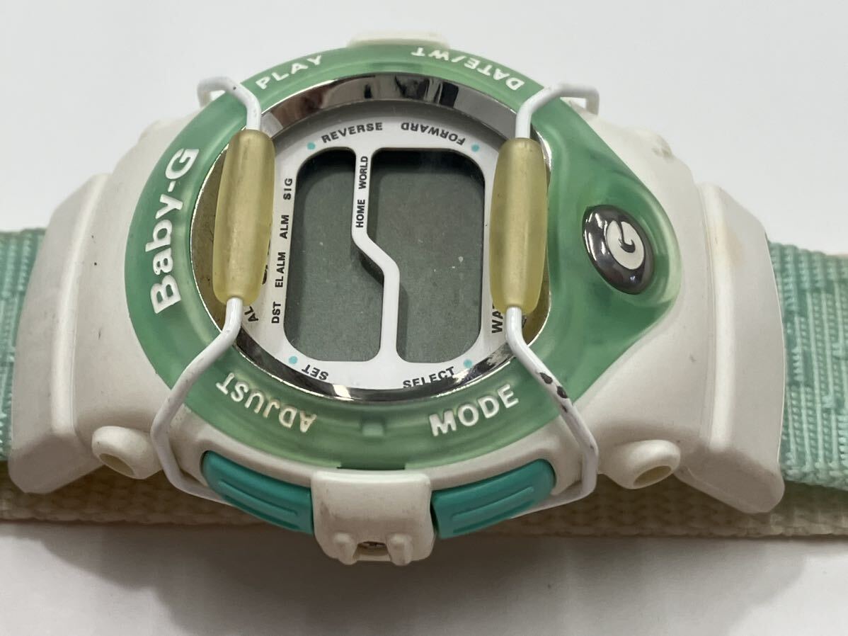 カシオ Baby-G BGT-101V ライトグリーン／白ホワイト色 カシオ腕時計 ベビーGの画像3