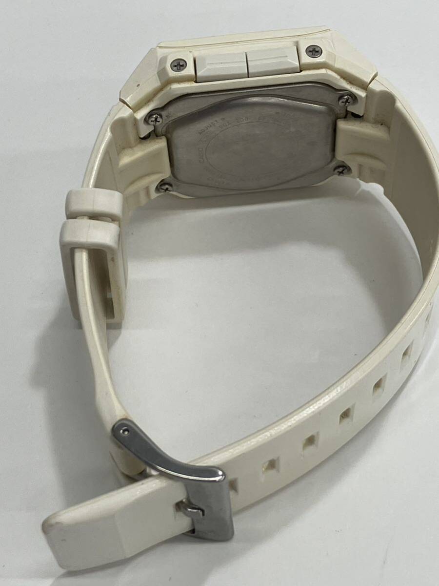 レディース 腕時計 BABY-G BGA-200-7E3 カスケット 5134 デジアナ ラバー ホワイト／ピンクの画像6