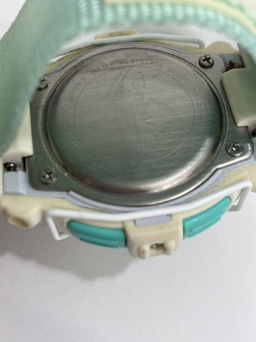 カシオ Baby-G BGT-101V ライトグリーン／白ホワイト色 カシオ腕時計 ベビーGの画像8