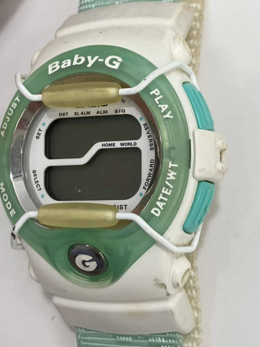 カシオ Baby-G BGT-101V ライトグリーン／白ホワイト色 カシオ腕時計 ベビーGの画像2