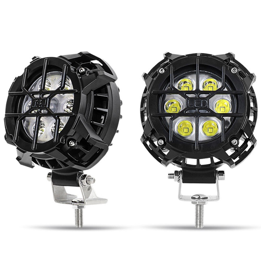 送料無料☆ 2個 LED 3インチ ワークライト 作業灯 30W 2000LM ホワイト・ブルー スッポトライト ライトカバー付 12V/24V ジープ 3C-GS30W_画像2