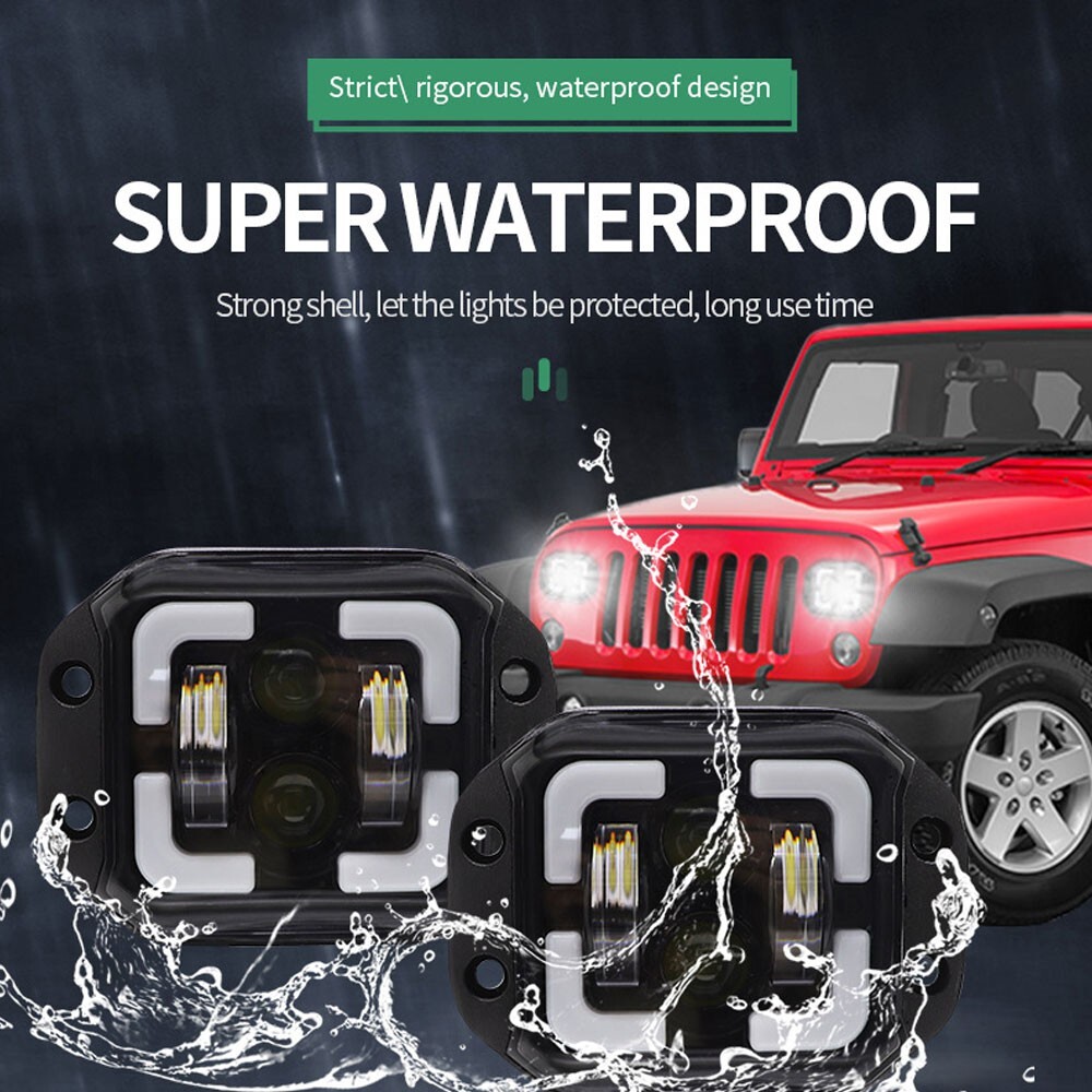  working light working light white / yellow / blue / red H4 HI/Lo Jeep Jimny 2 piece 60W 4 -inch LED foglamp . included type 