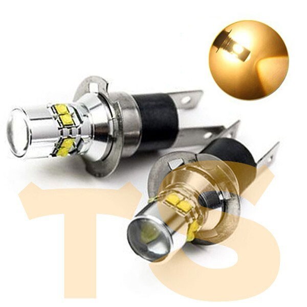  free shipping * H3C H3D yellow 3000K CREE made foglamp Short LED light CREE-H3C 2 piece /1 set projector lens 