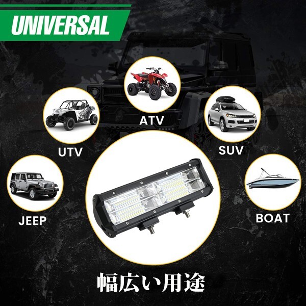 送料無料☆集魚灯 トラック バイク SUV 建築機械 12V/24V 9C-144W 2個 LED ワークライト 作業灯 144W 9インチ 6500K ホワイト 投光器_画像7