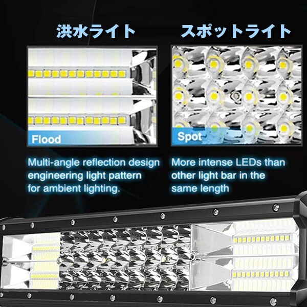 送料無料☆ 1個 12V/24V 16600LM 180W LEDワークライト 作業灯 投光器 前照灯 トラック 12インチ (ホワイト 6500K) 12C-180W ジムニー_画像3