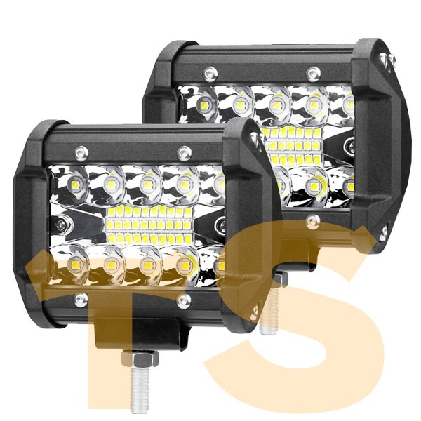 送料無料☆ LED ワークライト 12V/24V 60W ホワイト 作業灯 投光器 前照灯 車幅灯 前照灯 照明 除雪機 重機 船舶 SM60W トラック 2個_画像1