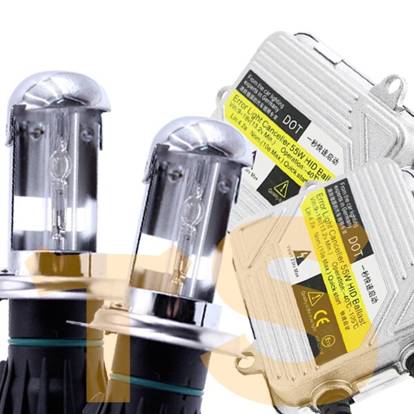 送料無料☆H4 Hi/Lowスライド式 切替式バルブ 55W HIDキット K5 3000K/4300K/5500K/6000K/8000K/10000K 瞬間起動 バラスト リレーレス付けの画像1