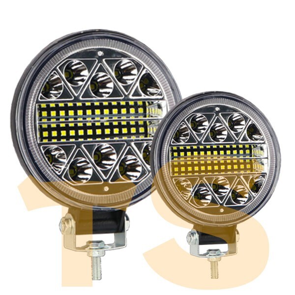 トラック 12V/24V 2個 LED ワークライト 作業灯 ボート 屋外 農業機械 YX102W ジムニー ランクル 4インチ 102W 投光器 前照灯_画像1