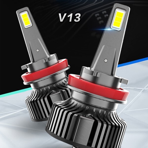 ..新品.. D1C/D1S/D1R/D2C/D2S/D2R/D3C/D3S/D3R/D4C/D4S/D4R/D5S LEDライト V13 車検対応 6500K 一体型 LMPチップ 2個/1セット 16000LM_画像2