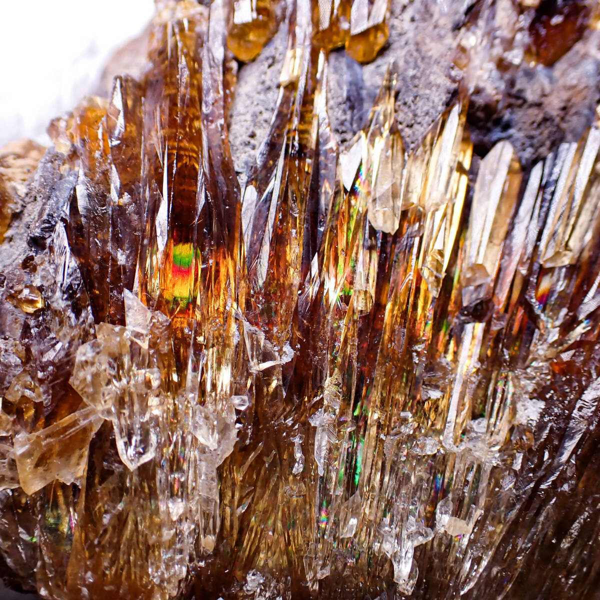 天然石 アンバー カルサイト クラスター ポイント 鉱物 標本 結晶 水晶玉 琥珀色 風水 占い 金 健康 パワーストーン_画像3