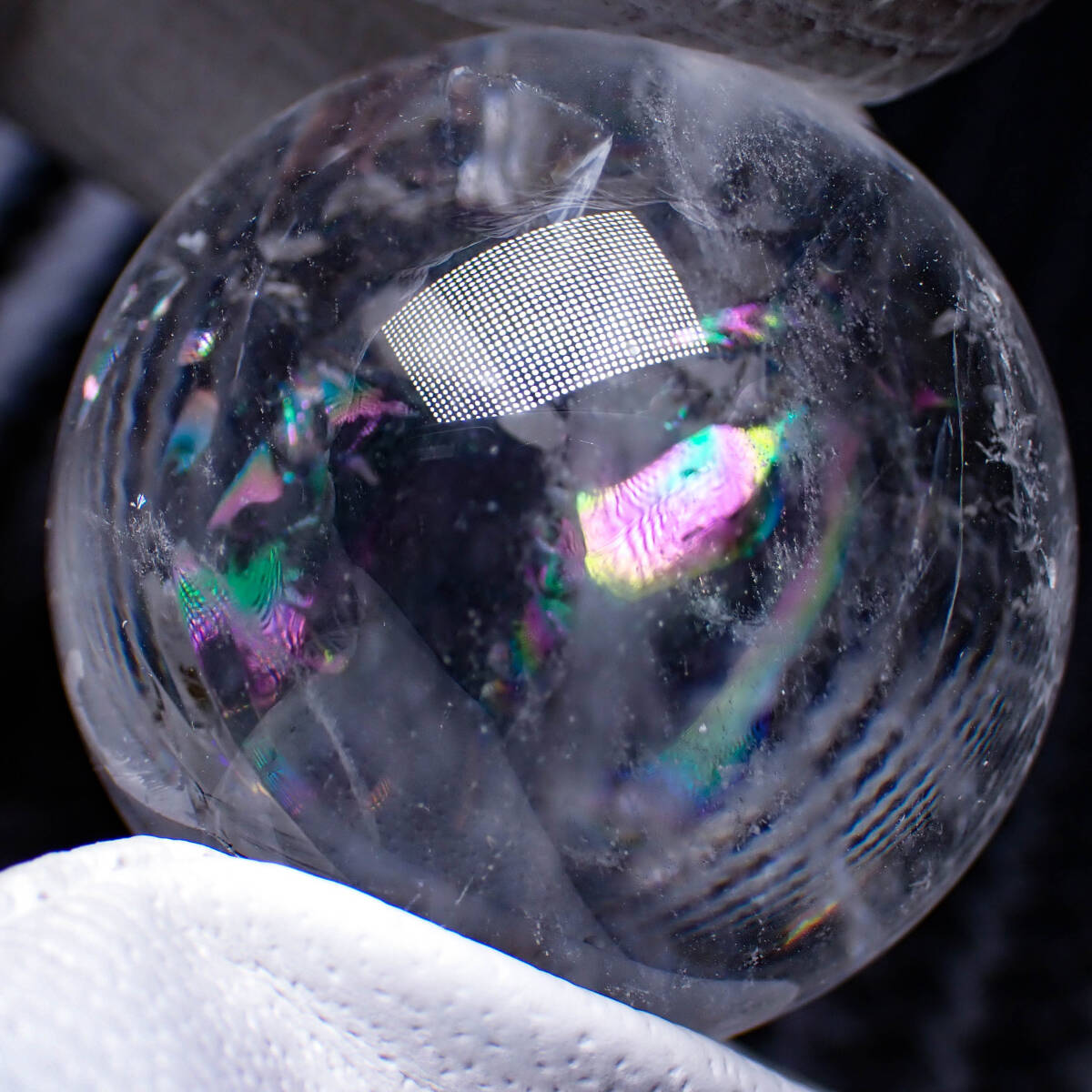 天然石 アイリス クオーツ 虹 水晶玉 レインボー 金 原石 鉱物 標本 風水 占い パワーストーンの画像10