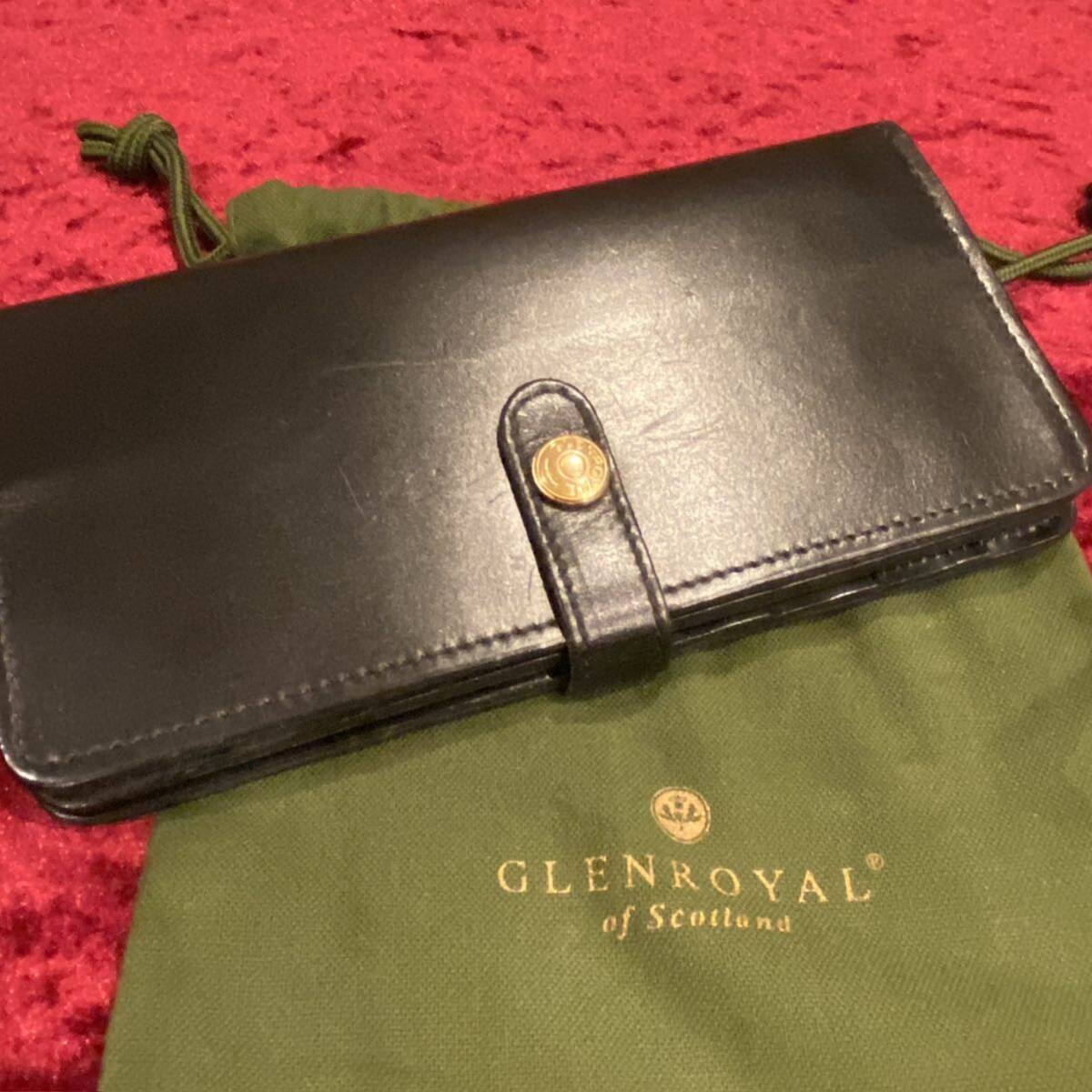 上質　GLENROYAL グレンロイヤル　レザー　本革　長財布　保存袋付き_画像1