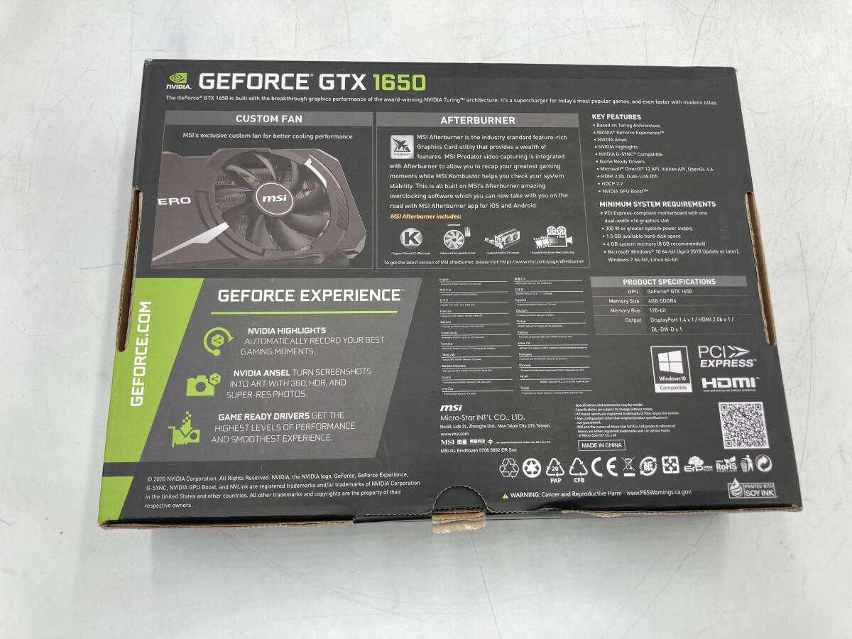 MSI GeForce GTX 1650 D6 AERO ITX OCV2 グラフィックスボード VD7633_画像3