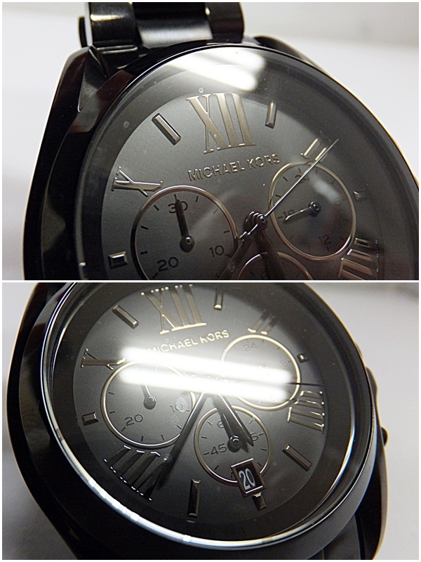 状態良好 MICHAEL KORS マイケルコース 腕時計 MK5550 ブラック クォーツ クロノグラフ アナログ 再出品の画像6