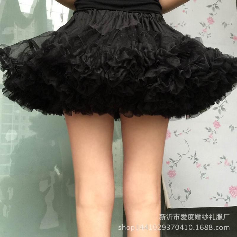 パニエ ドレス スカート ボリューム ふわふわ ペチコート ロリータ 黒の画像1