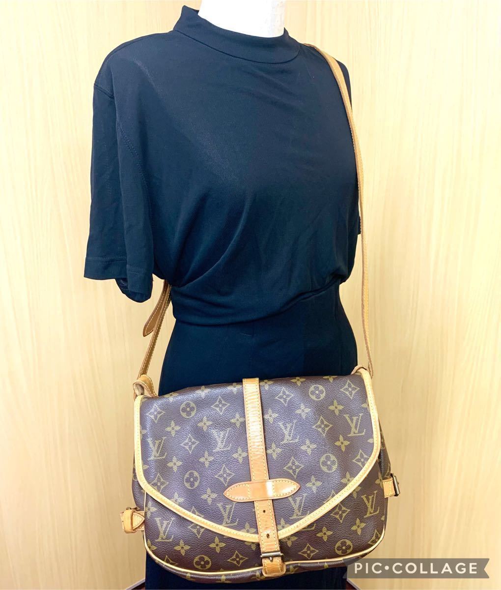 【1円】LOUIS VUITTON ルイ・ヴィトン ソミュール 30 M42256 モノグラム 【定価177,120円】 ショルダー メッセンジャー バッグ 売り切り_画像3