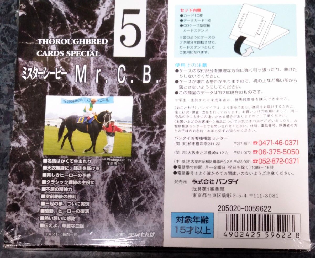 バンダイ サラブレッドカードスペシャル トレカ 馬 競馬 日本製 6点