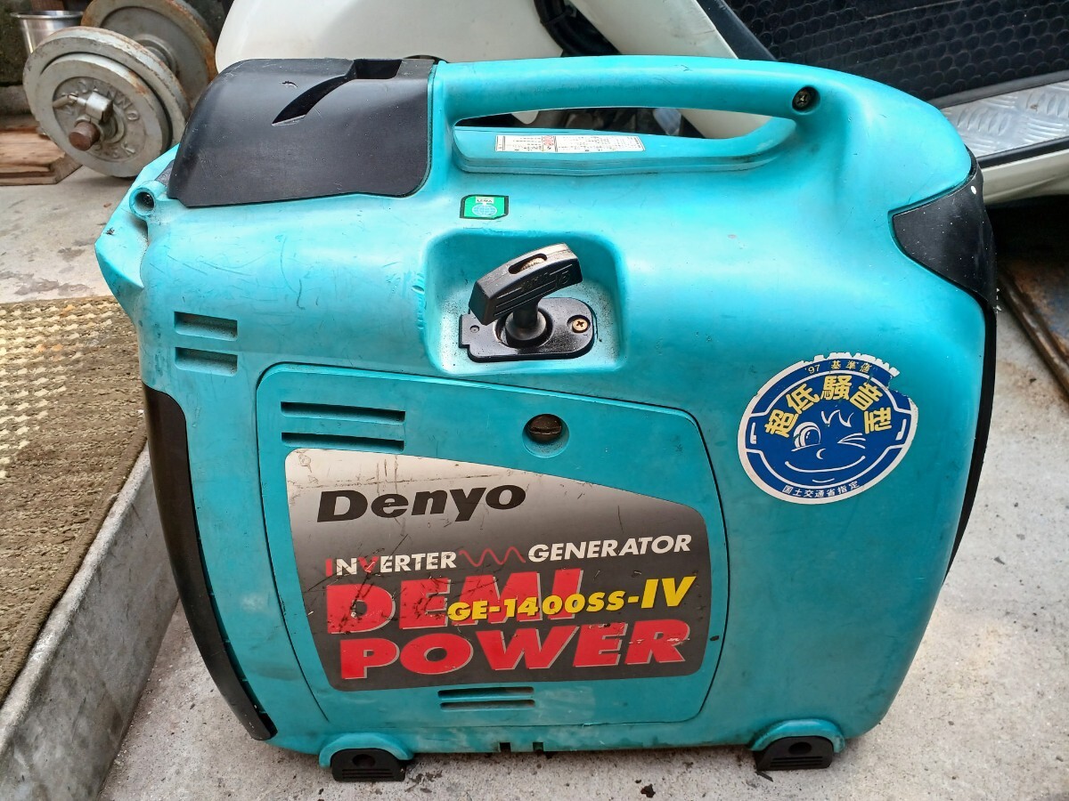インバーター発電機Denyo 小型ガソリンエンジン発電機 DEMI POWER GE-1400SS-IV定格出力100V周波数 50Hz/60Hzジャンク品、着払いでの画像1