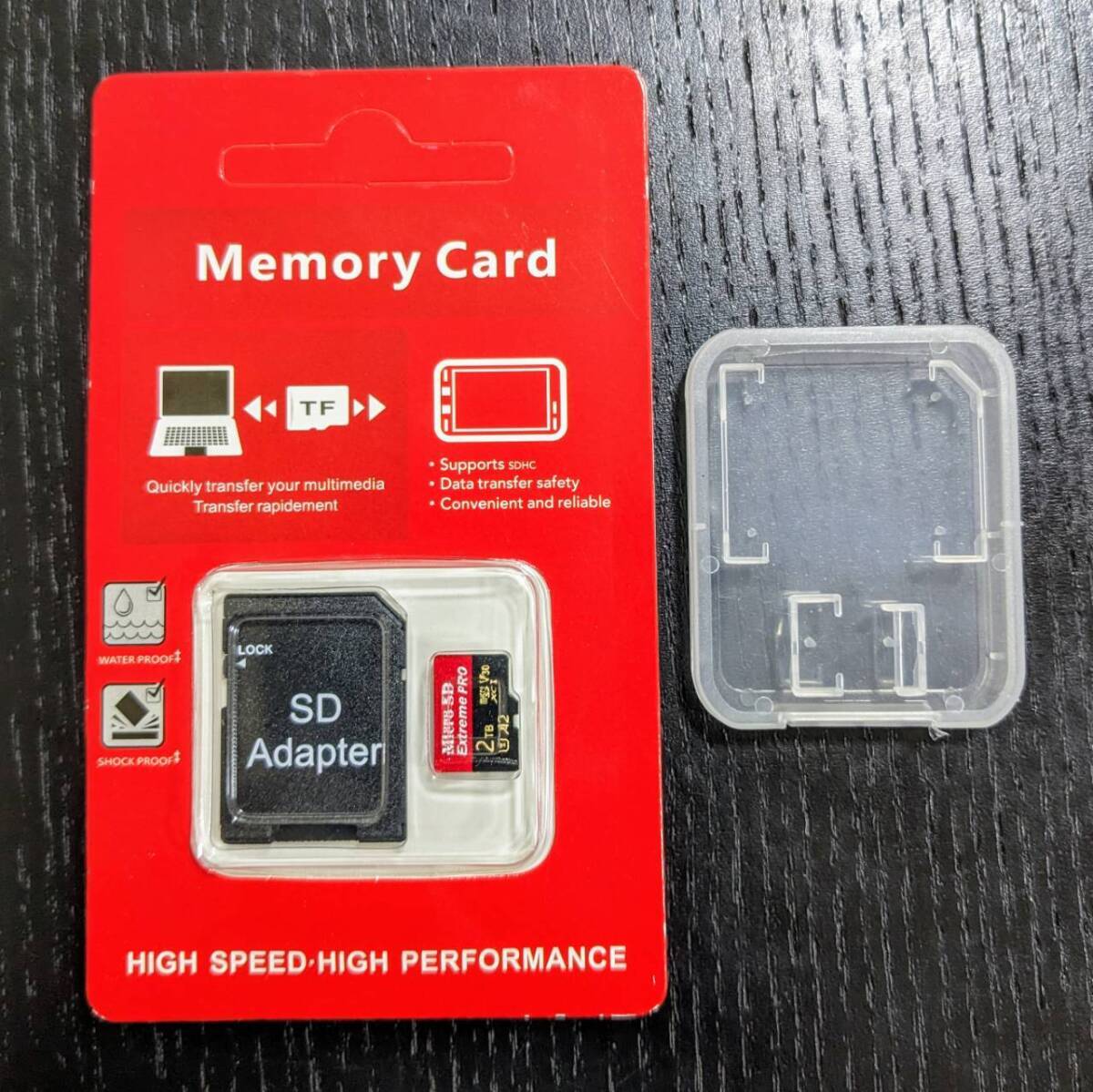 2TB microSD　★アダプター、プラケース付き★　マイクロSD microSDカード SDカード 1TB　_画像2