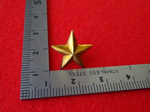 [実物]星章12個（15ｍｍ・金色・デッドストック品）大日本帝国陸軍98式・三式礼肩章用星（通称・通常礼装肩章）の画像4
