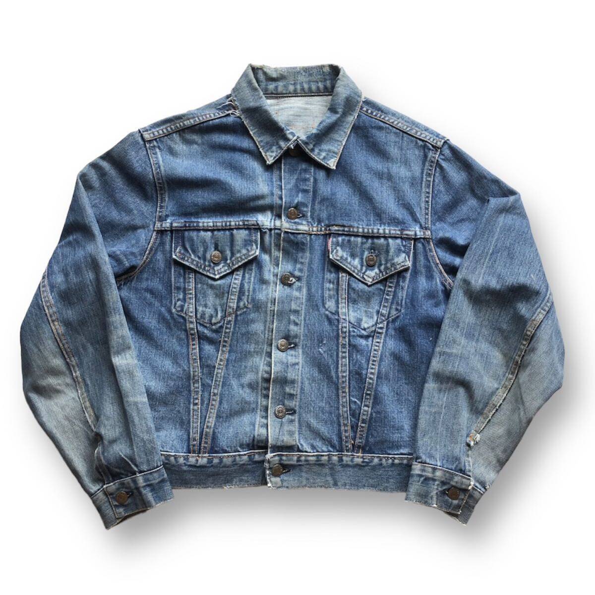 激レア　levis リーバイス 557 70505 3rd 過渡期　60s ビッグE 均等V USA製 ボタン裏側525 デニムジャケット　ビンテージ　40 42_画像1