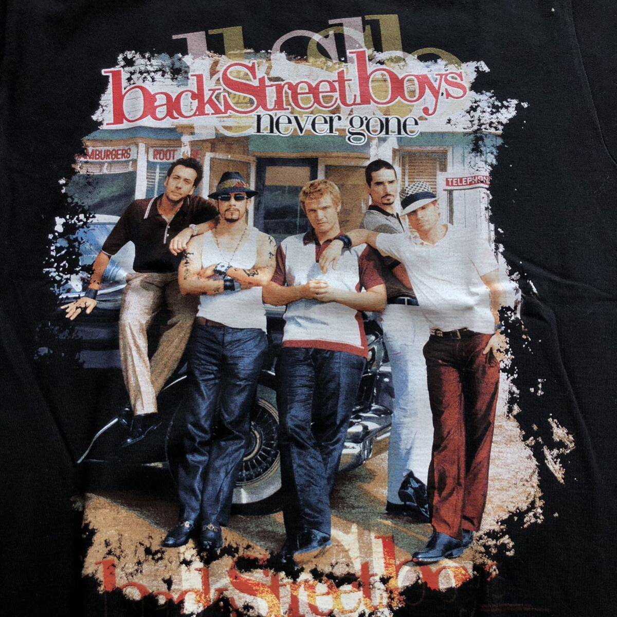 送料370円未使用　デッドストック　Backstreet Boys never gone 2006 バックストリートボーイズ　ワールドツアー Tシャツ バンドTシャツ S_画像5