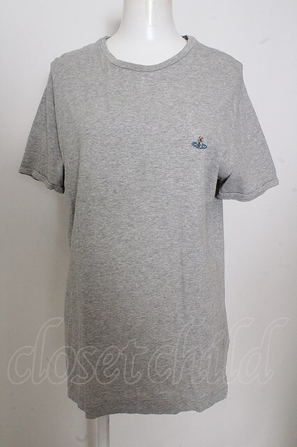 【USED】Vivienne Westwood /オーブ刺繍Tシャツ M グレー 【中古】 O-23-10-29-070-ts-YM-ZI