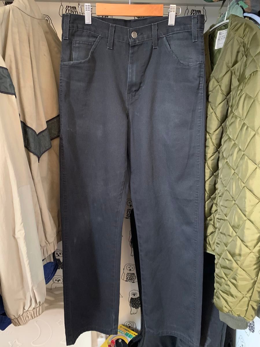 90s メキシコ製ディッキーズ　ブラックデニム　W32L30 ペインターパンツ ワークパンツ Dickies