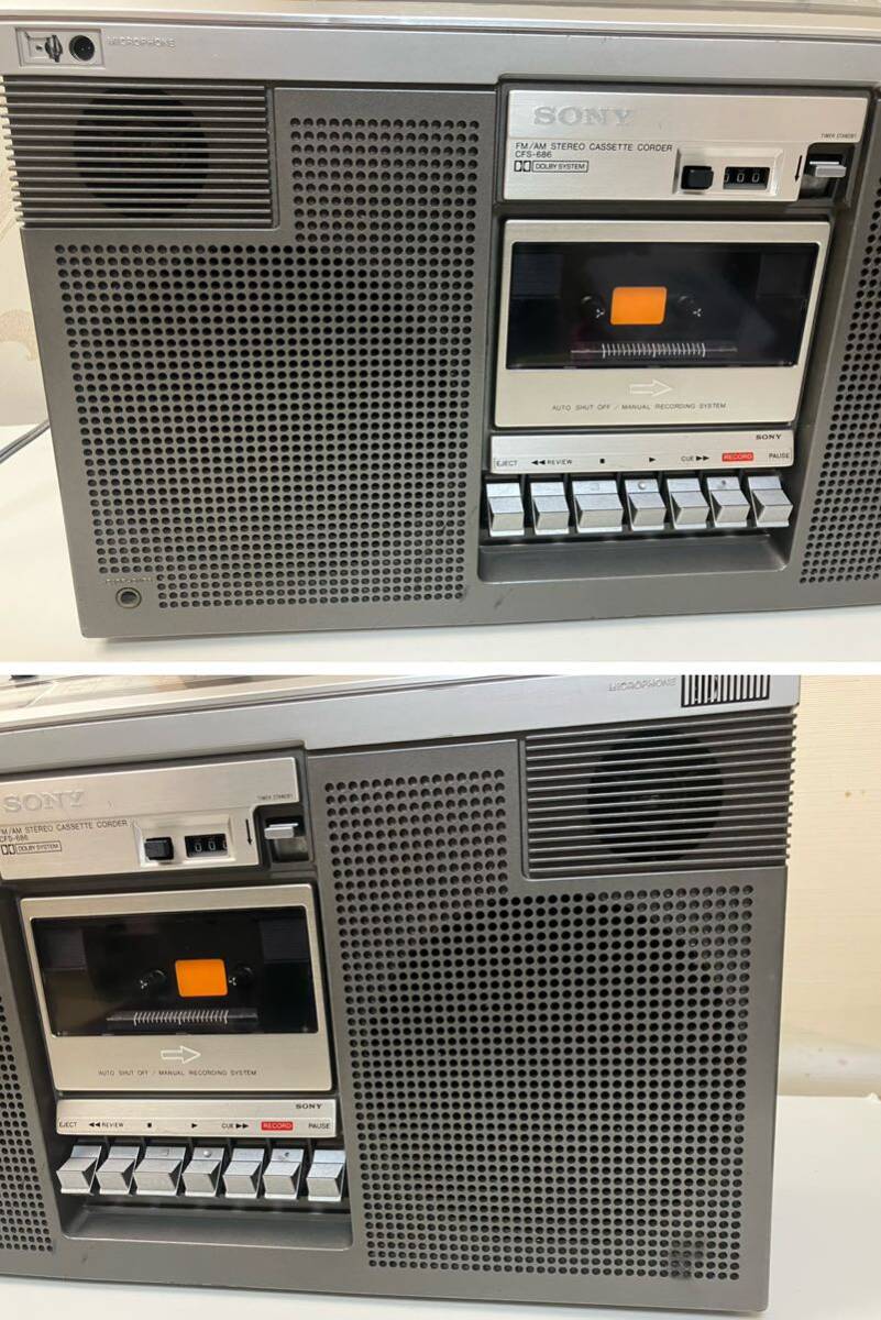 SONY ラジカセ CFS-686 通電確認済み，ラジオ音ok_画像5