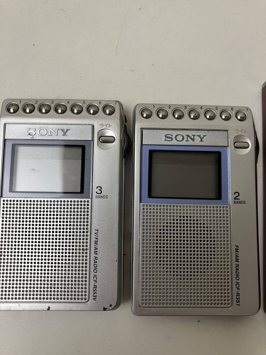 SONY MF/AMラジオ まとめて3個(ICF- E10，ICF-R351，ICF- R553v）の画像3