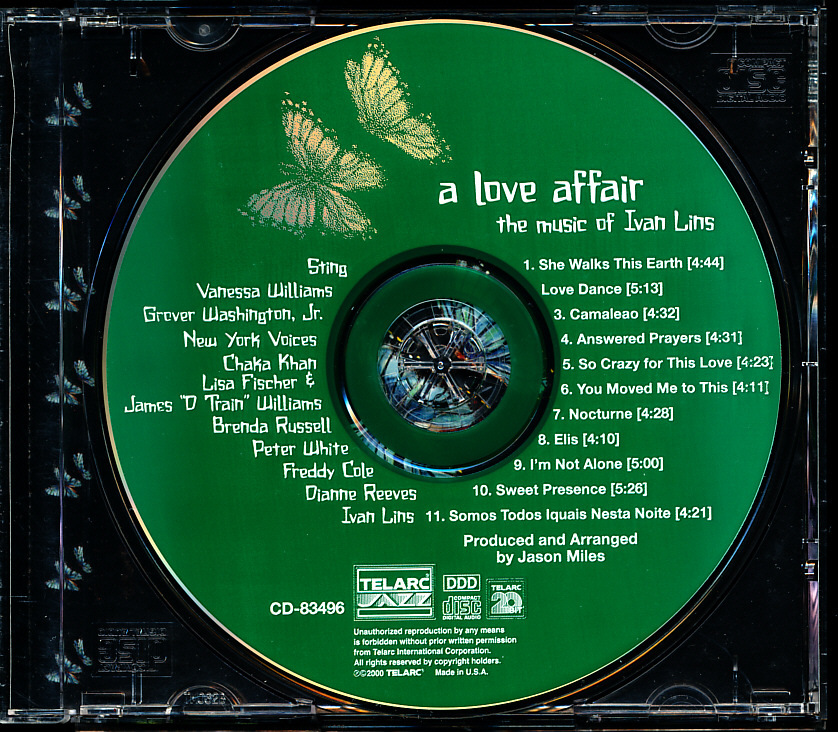 盤面良好 ダイアン・リーヴス, チャカ・カーン他 - A Love Affair~Music of Ivan Lins/イヴァン・リンス　4枚同梱可能　a3B00004Y6S3_画像3