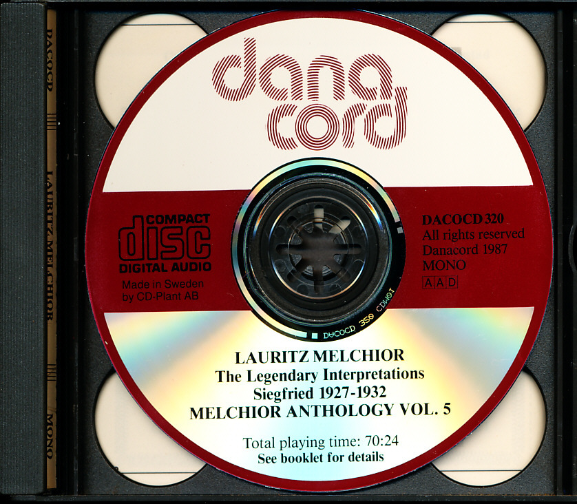 3CD danacord ラウリッツ・メルヒオール/Lauritz Melchior - Melchior Anthology, Vol.5　b3B000027GF5_画像4